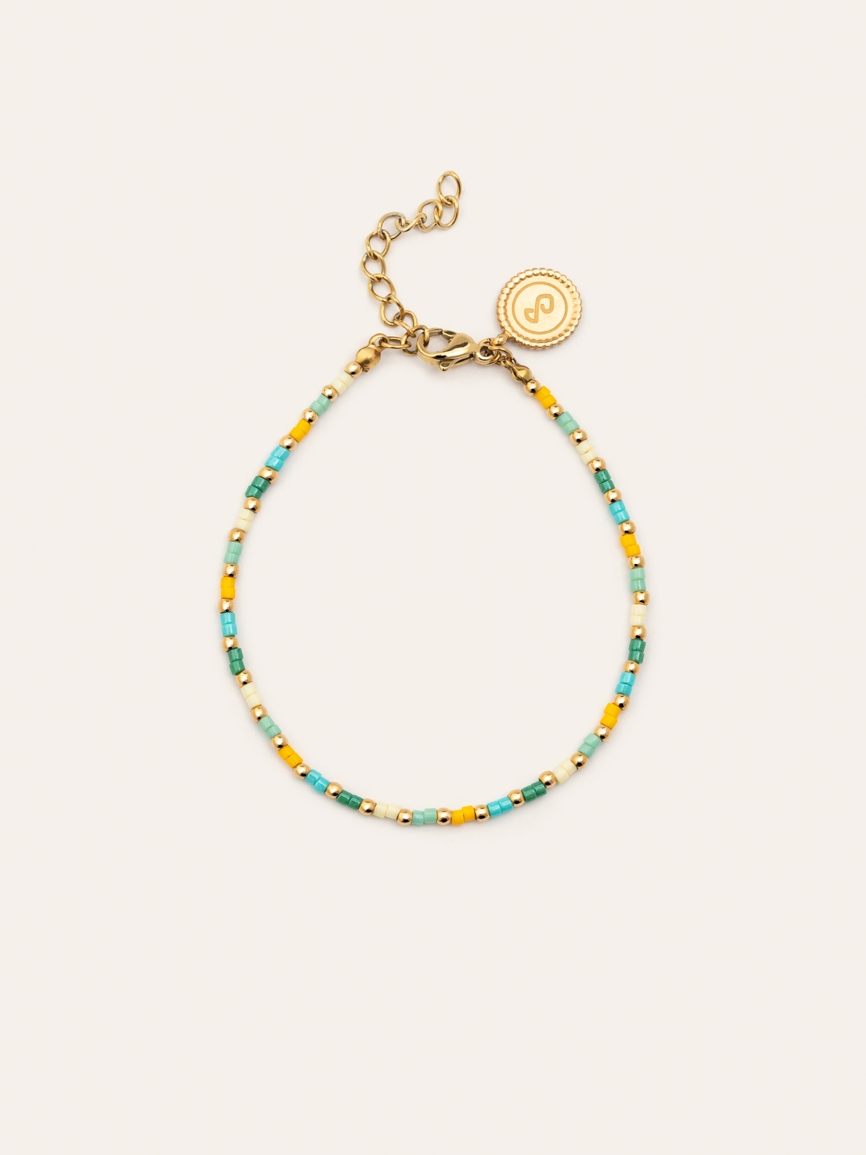 Summer Colors Stainless Steel Gold Bracelet 