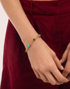 Tape Stones Stainless Steel Gold Bracelet