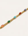 Tape Stones Stainless Steel Gold Bracelet