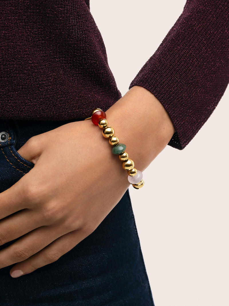 Winter Bomb Stainless Steel Gold Bracelet