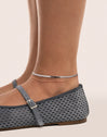Double Lisse Tail Stainless Steel Anklet