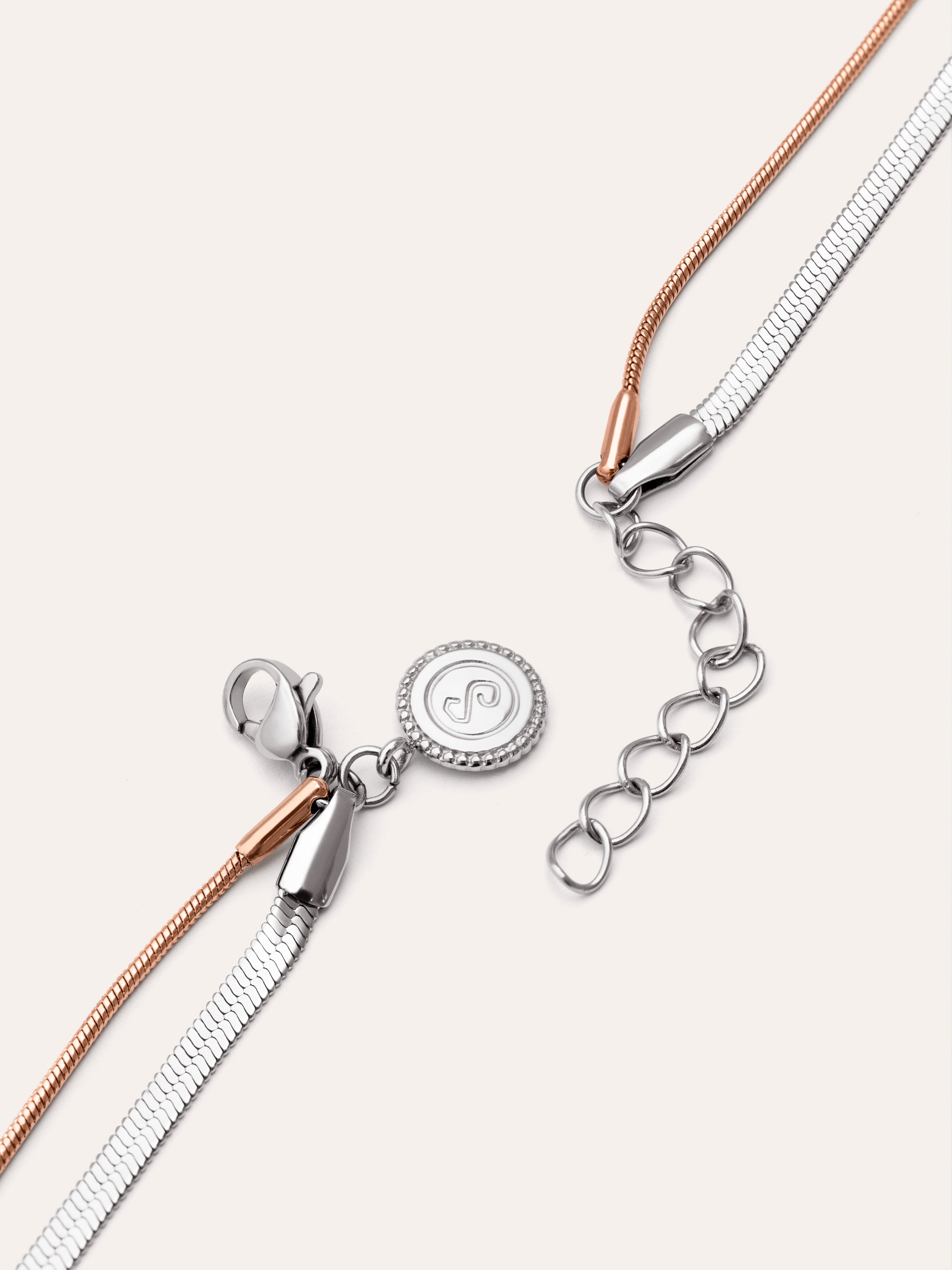 Double Lisse Tail Stainless Steel Anklet