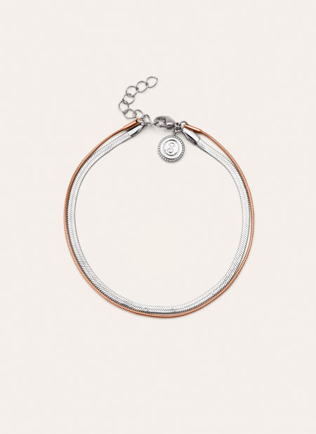 Double Lisse Tail Stainless Steel Anklet
