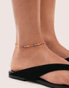 Rainbow Stainless Steel Gold Anklet