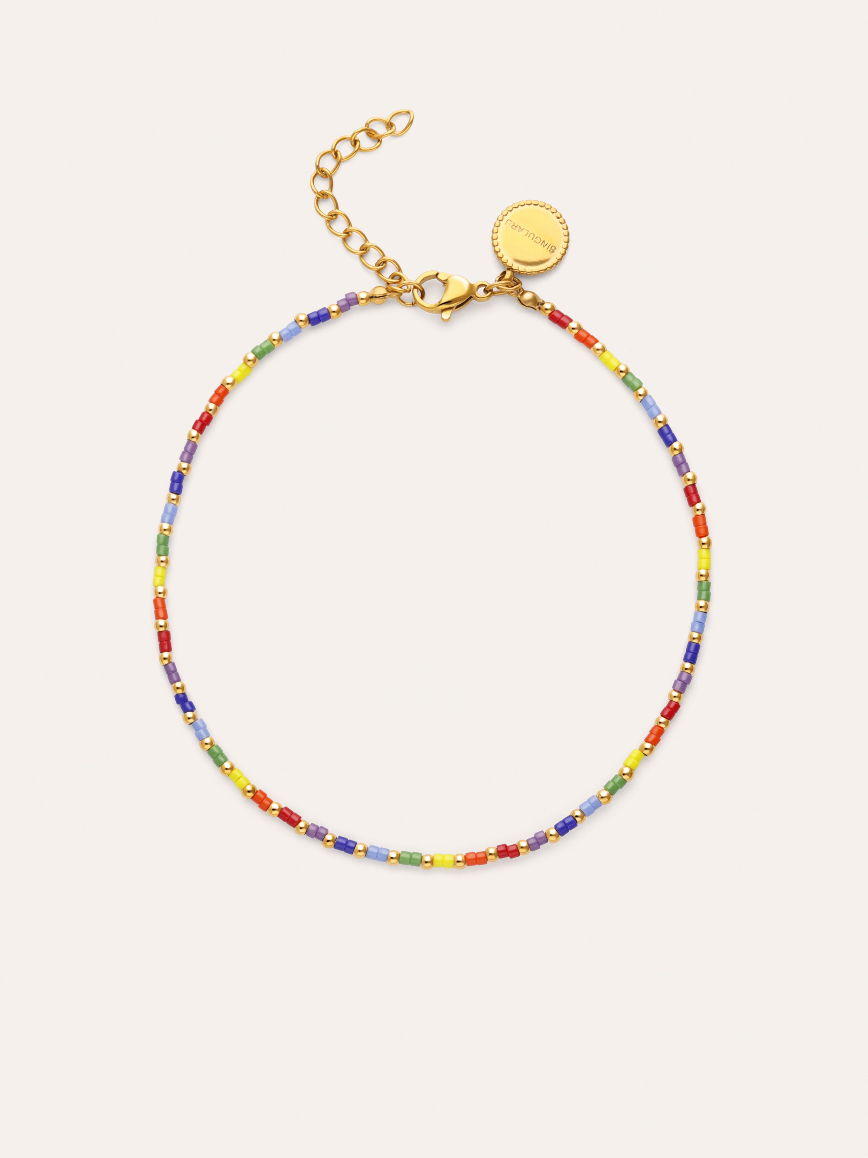 Rainbow Stainless Steel Gold Anklet