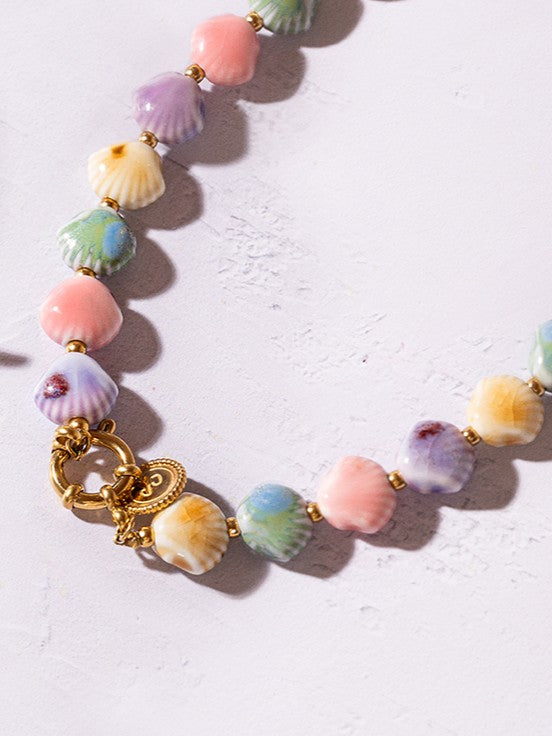 Seaside Stainless Steel Gold Necklace 