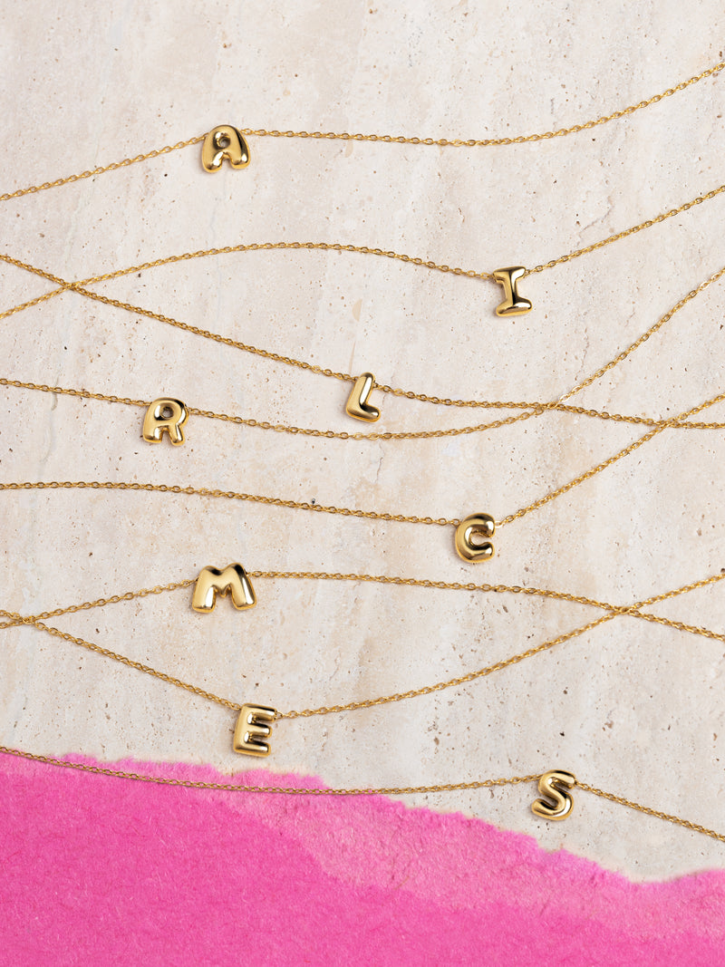 Hailey Letter Stainless Steel Gold Necklace