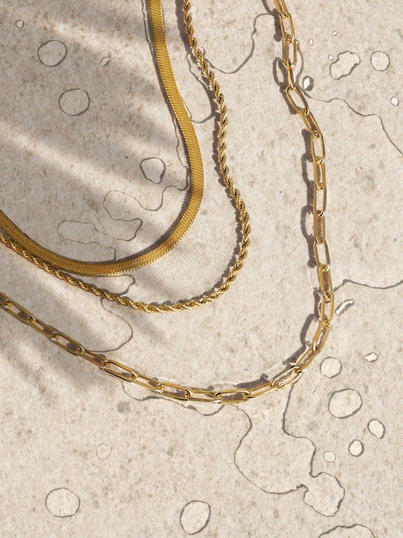 Lisse Stainless Steel Gold Necklace