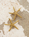 Maxi Starfish Stainless Steel Gold Earrings 