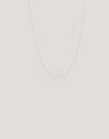 Dots Enamel White Stainless Steel Gold Necklace
