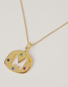 Organic Color Letter Gold Charm 