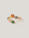 Anillo Gota Stones Baño Oro