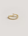 Anillo Doble Twist Baño Oro