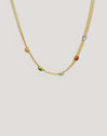 Tape Stones Stainless Steel Gold Choker 