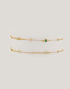 Birthstone Silver Gold Bracelet