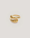 Anillo Maxi Abbraccio Acero Baño Oro - vista 5