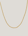 Collier chapelet en acier plaqué or - vista 6
