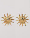 Sun Light Stainless Steel Gold Earrings