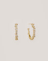 Pendientes Aro Estellar White Baño Oro