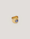Anillo My Cianita Acero Baño Oro