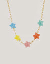Collar Starfish Chic Color Acero Baño Oro