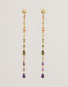 Pendientes Cascade Glam Baño Oro