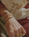 Abuela Heart Cianita Stainless Steel Gold Bracelet