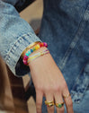 Personalized Color Rainbow Stainless Steel Gold Bracelet