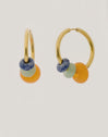 Carmen True Bomb Colors Stainless Steel Gold Hoop Earrings