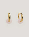 Boucles d'oreilles créoles Carmen True Rose en acier plaqué or