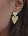 Pendientes Duo D'Amour Nácar Acero Baño Oro