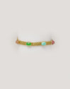 Tape Stones Stainless Steel Gold Bracelet
