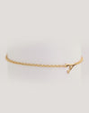 Pulseira Single Letter em Aço com Banho de Ouro - vista 7