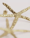 Maxi Starfish Stainless Steel Gold Earrings 