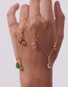 Charm Birthstones Plata Baño Oro