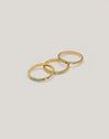 Pack 3 Anillos Odisea Colors Acero Baño Oro