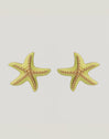 Starfish Enamel Colors Gold Earrings 