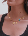 Collar Multicharms Soleil Acero Baño Oro