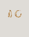Doble Organic River Stainless Steel Gold Earrings
