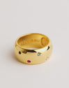 Anillo Curve Rainbow Baño Oro