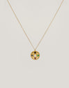 Collar Medallion Five Stones Mística Acero Baño Oro - vista 6
