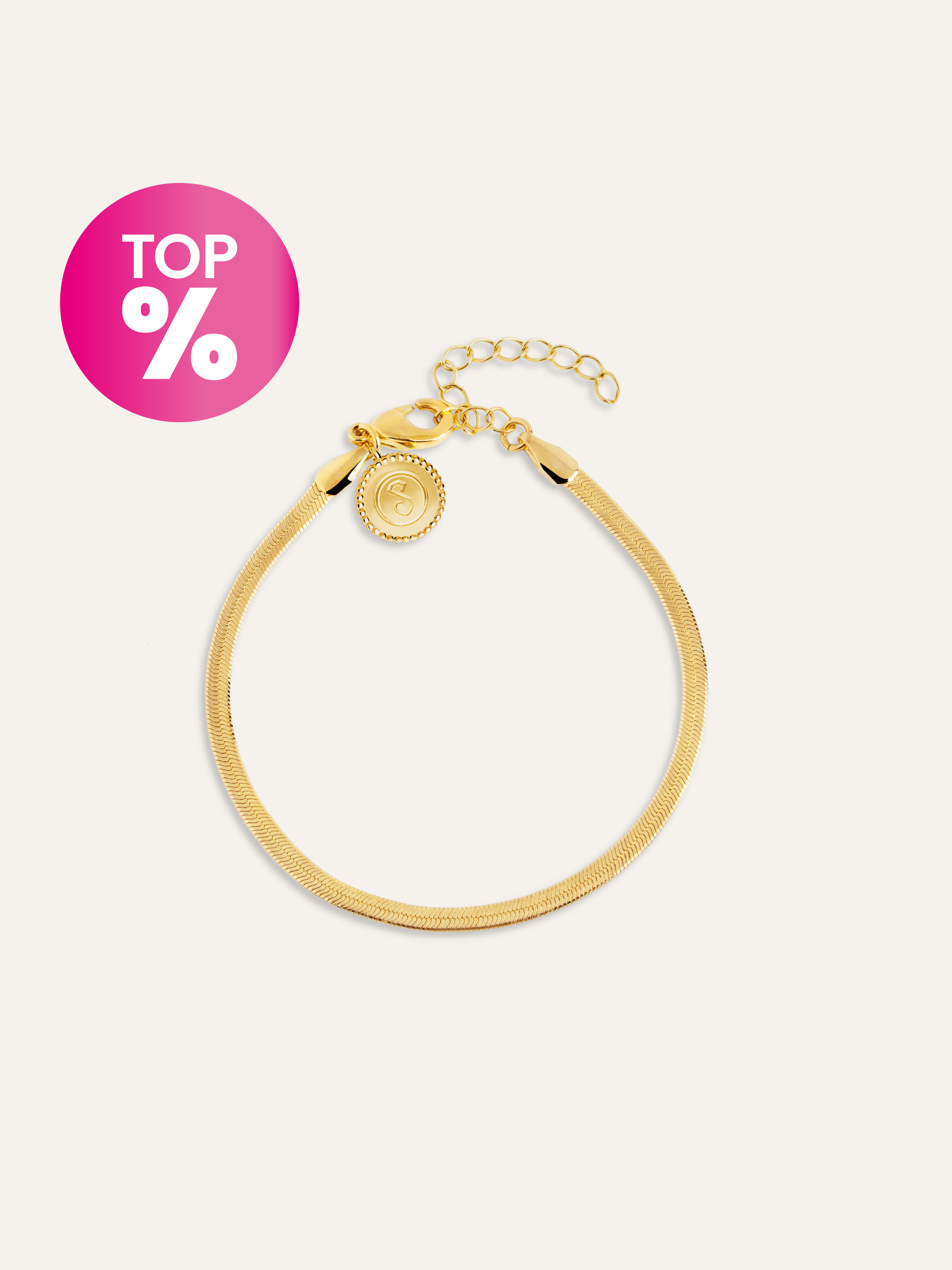 Pulsera Lisse S Acero Baño Oro