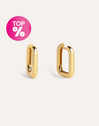 Mini Pipe Gold Hoop Earrings 