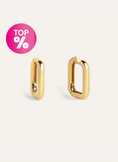 Mini Pipe Gold Hoop Earrings 