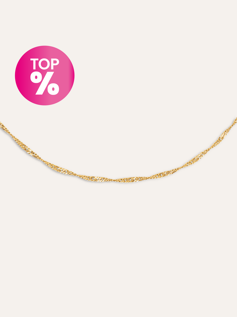 Mini Twist Stainless Steel Gold Necklace