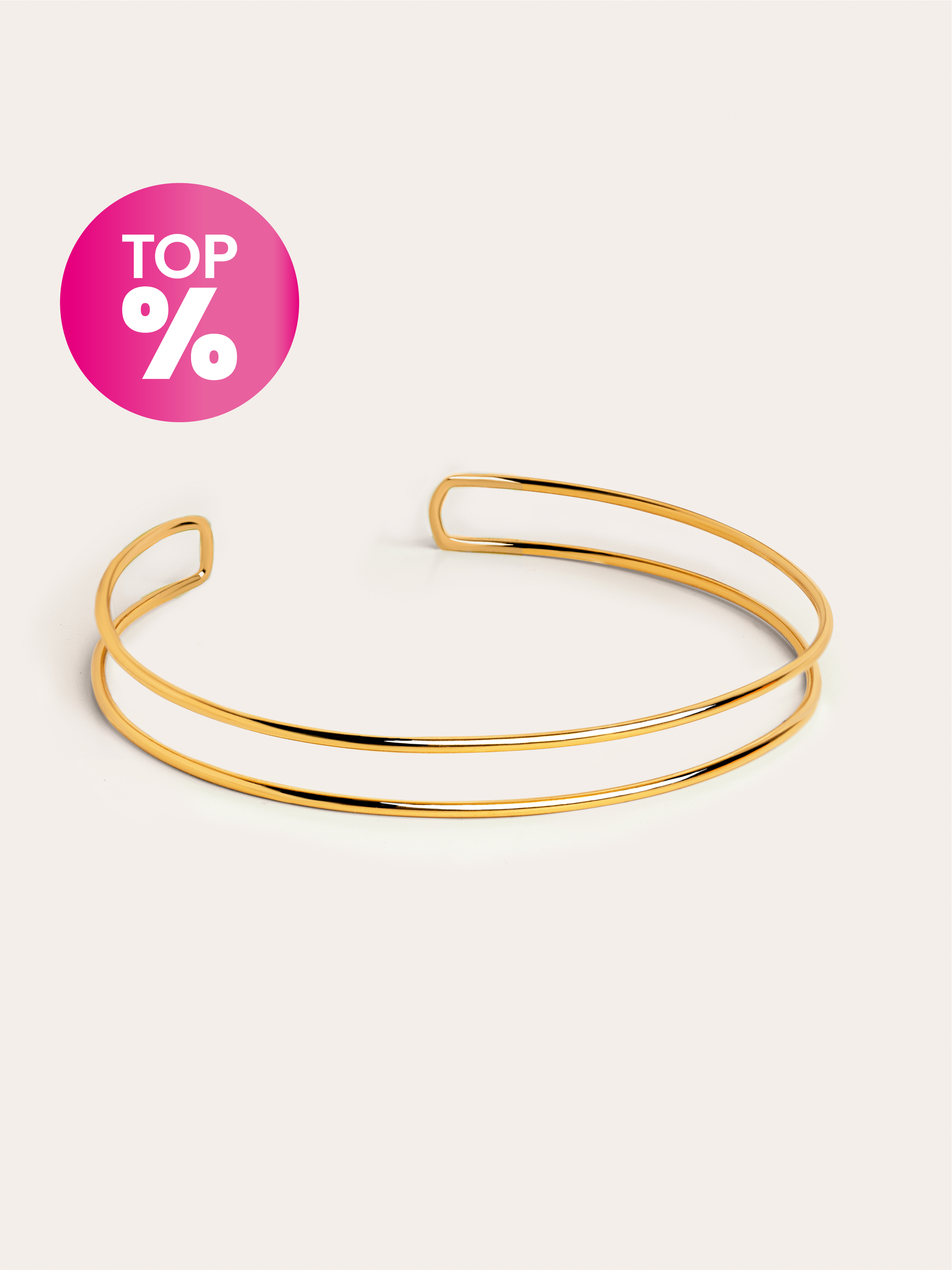 Double Ring Gold Choker 