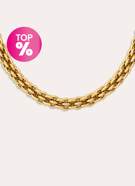 Big Rope Stainless Steel Gold Necklace