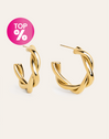 Lina Stainless Steel Gold Earrings