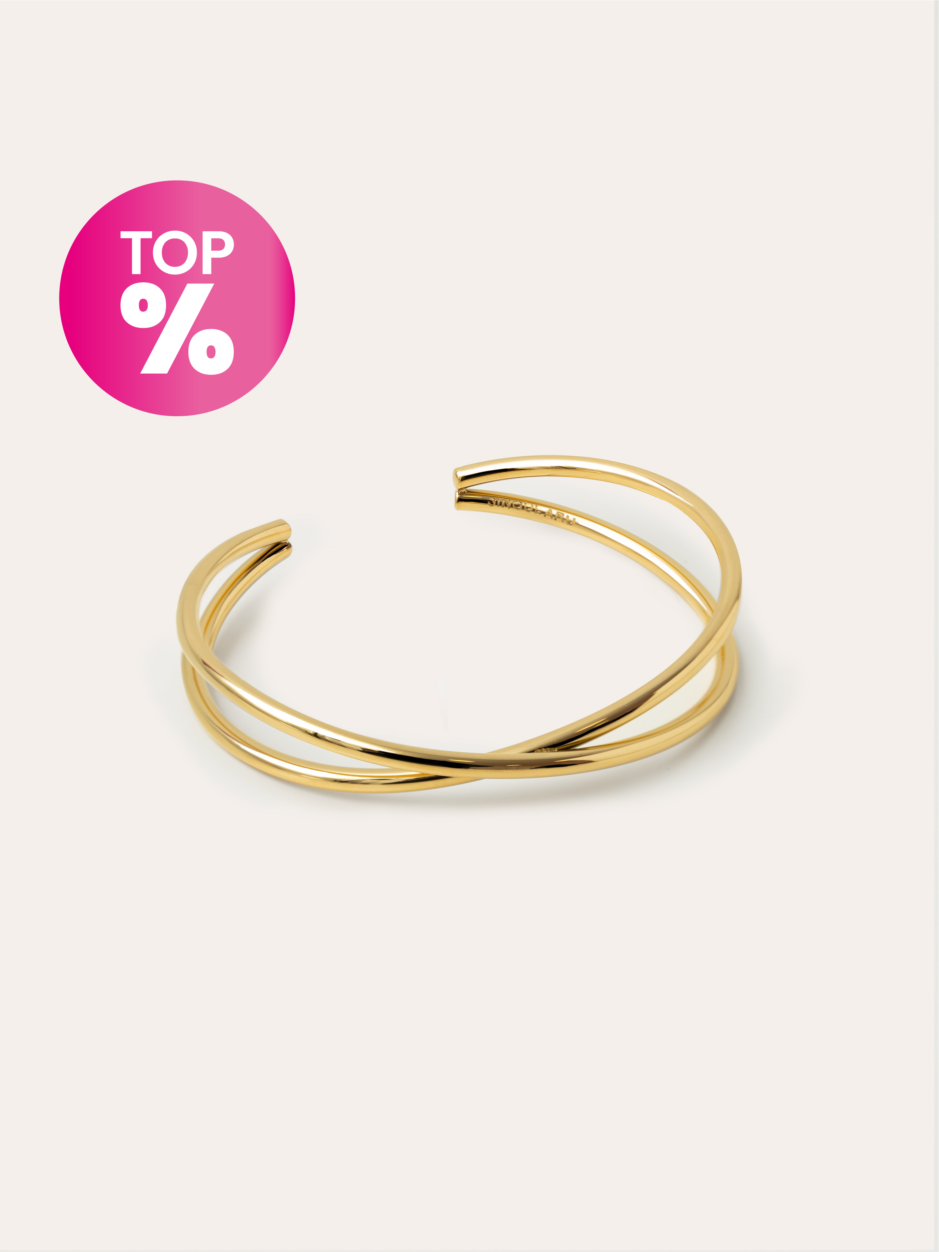 Cross Stainless Steel Gold Bracelet
