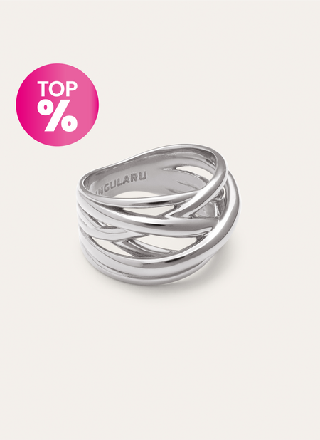 Triple Cross Stainless Steel Ring